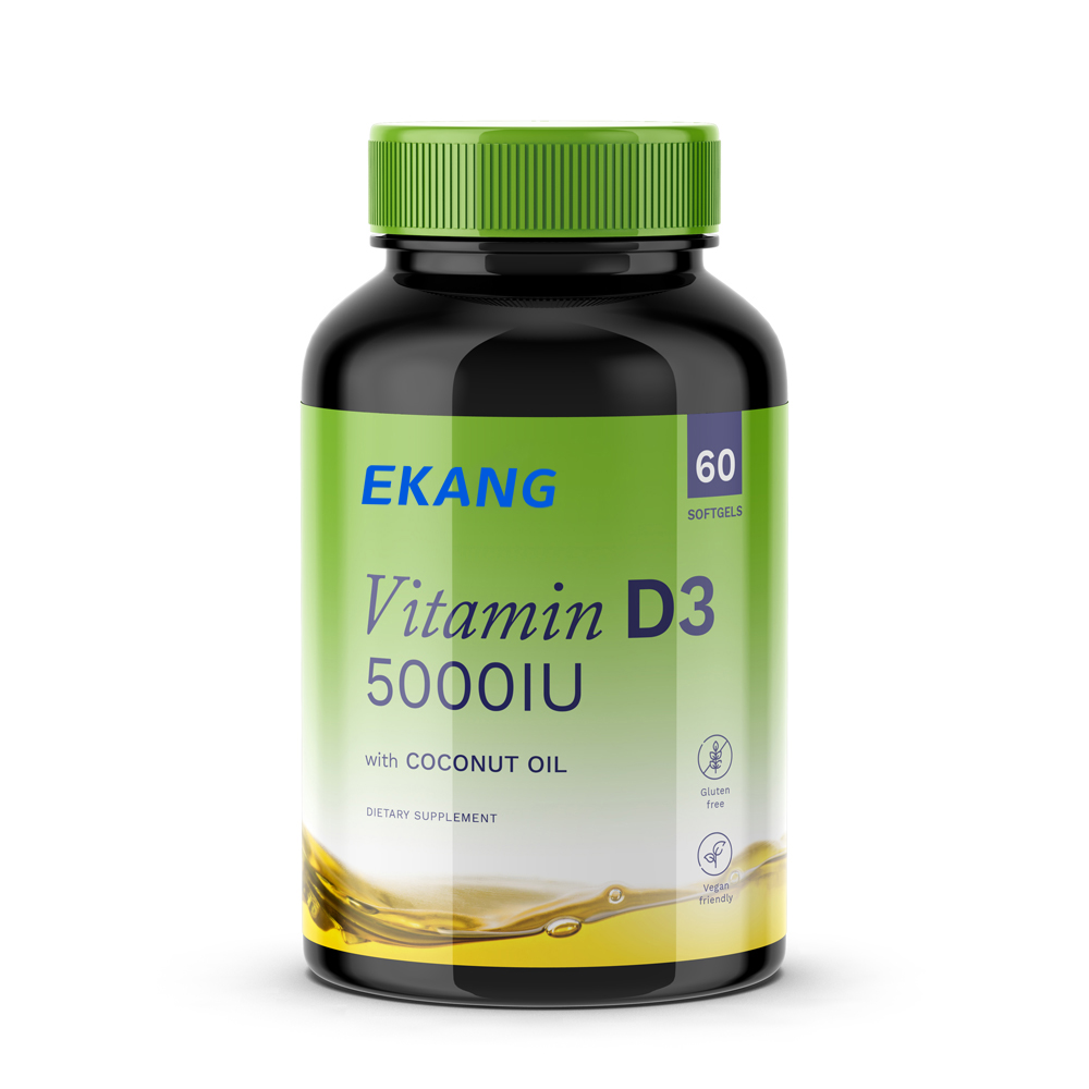 BCS-377: Vitamin D3 5000IU with Coconut Oil Softgels